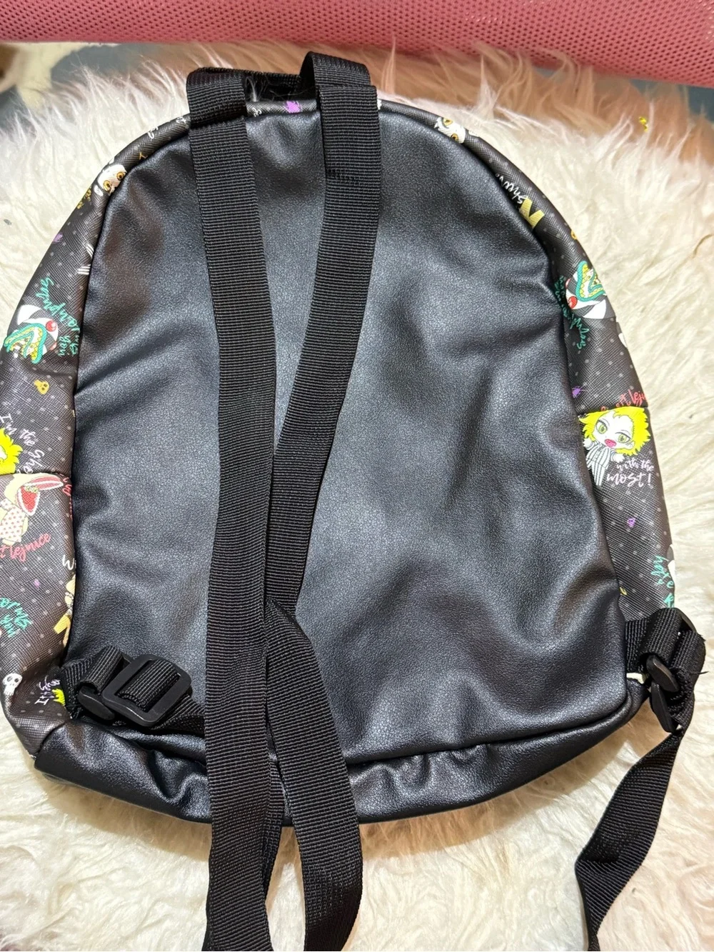 Beetlejuice Black Graphic Mini Backpack|Halloween black bag